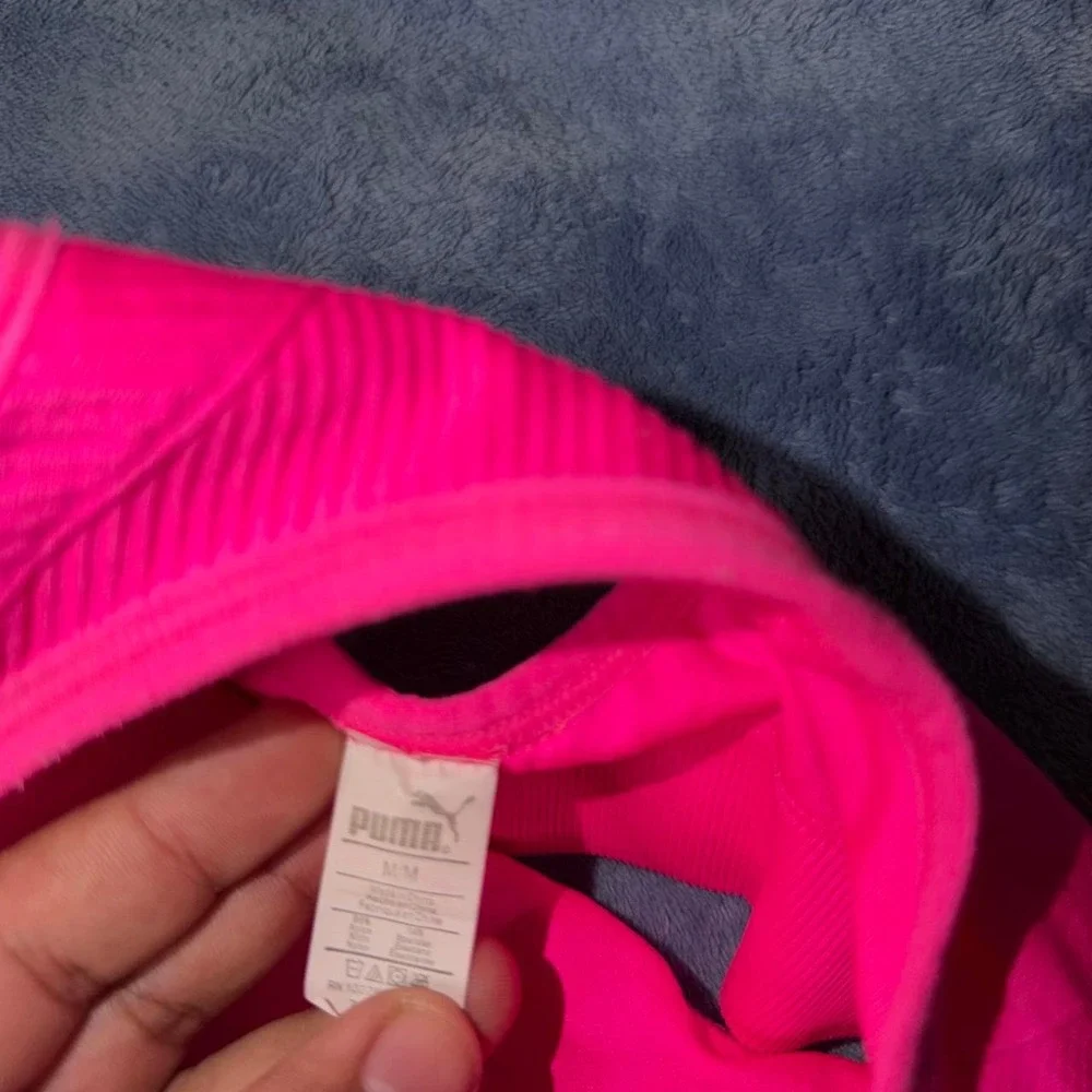 Puma pink sports bra with built in padding